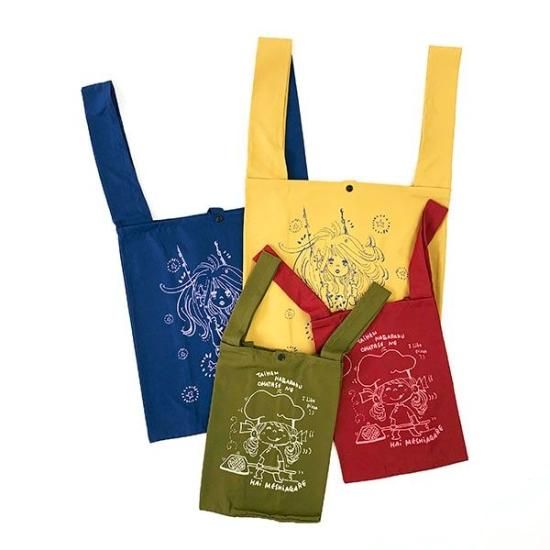 水森亜土 レジトート M ホシ ネイビー エコバッグ 買い物 亜土ちゃん