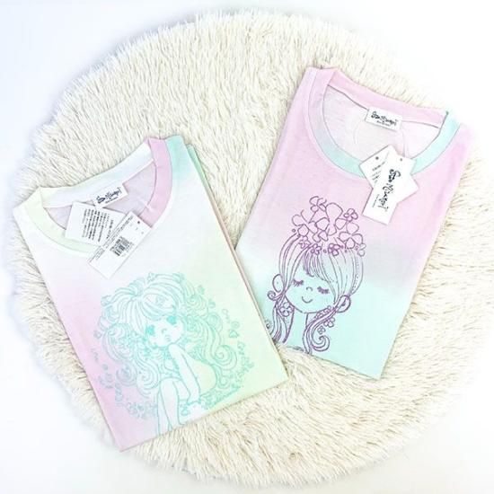 水森亜土 オーロラTシャツ テンシ ラメ 亜土ちゃん 水森亜土 オーロラTシャツ テンシ ラメ 亜土ちゃん