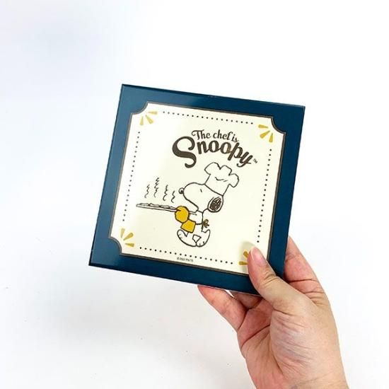 スヌーピー PEANUTS キッチンプレート シェフ BL 鍋敷き インテリア 日本製