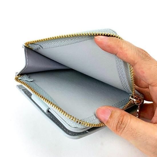 海外個人輸入 ドラえもん ハーフ財布/GY 後ろ コンパクトウォレット グレー 財布・ケース・小物入れ