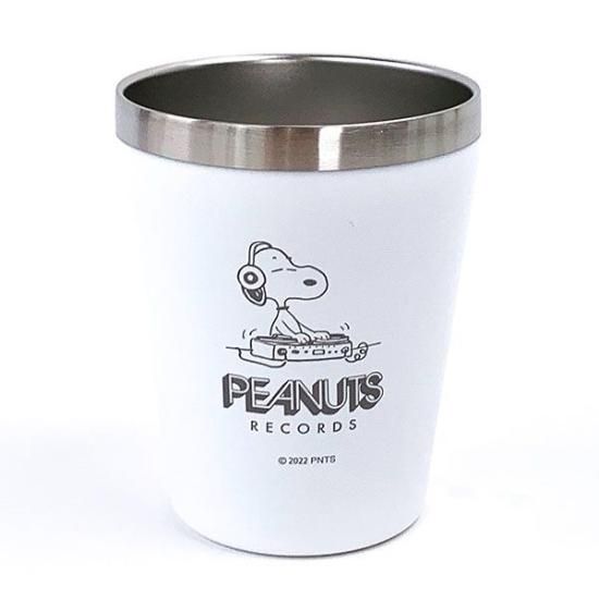 スヌーピー PEANUTS ステンレスタンブラー ホワイトレコード