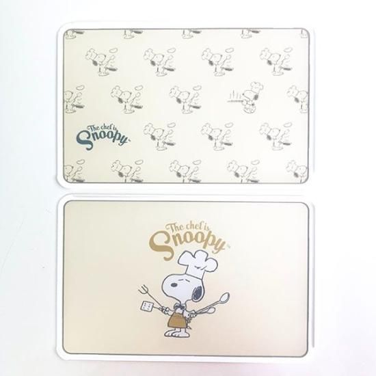 スヌーピー　ウェルカムボード　コック　シェフ スヌーピー PEANUTS カッティングボード チラシ シェフ