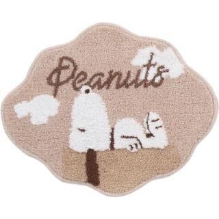 スヌーピー PEANUTS アクセントマット フラッフィールーフ BE ベージュ