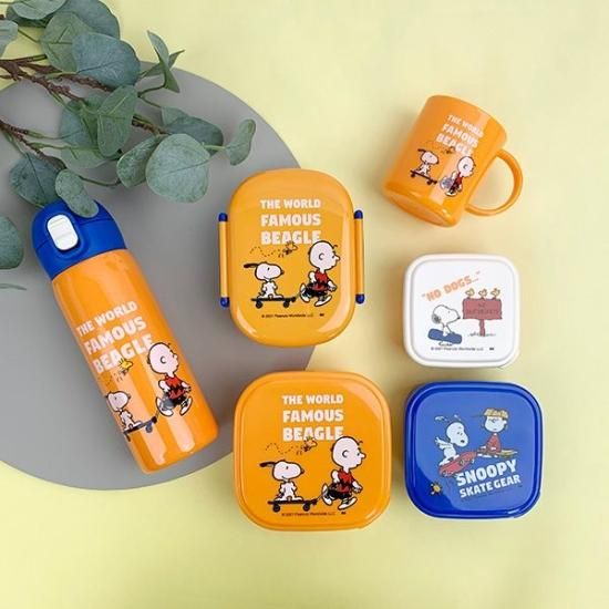 スヌーピー PEANUTS シールランチボックス 3P SKATEBOARD