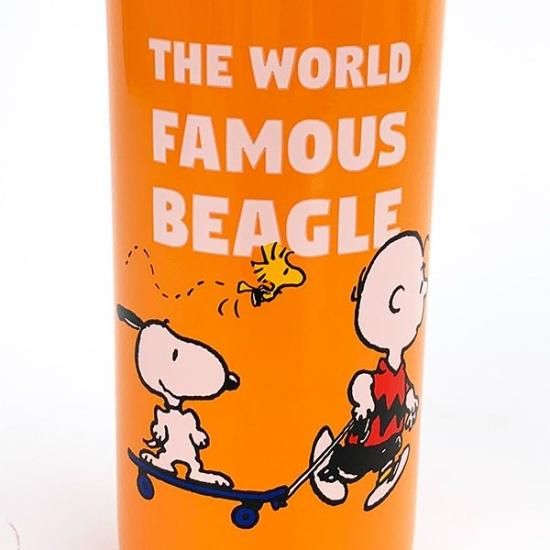 スヌーピー PEANUTS ステンレスボトル SKATEBOARD オレンジ 水筒 スヌーピー PEANUTS ステンレスボトル SKATEBOARD オレンジ 水筒