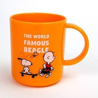 スヌーピー PEANUTS プラスチックマグ SKATEBOARD オレンジ コップ 入園 ベビー 250ml 日本製