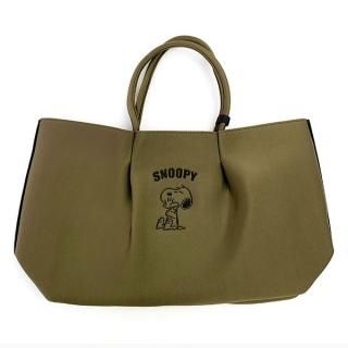 スヌーピー トートバッグ ヘウリー PEANUTS カーキ ルートート