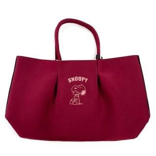スヌーピー トートバッグ ヘウリー PEANUTS バーガンディルートート