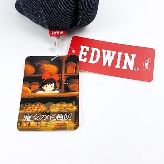 魔女の宅急便 ジジ ×EDWINぬいぐるみ デニム ブラック ギフト ジブリ 魔女の宅急便 ジジ ×EDWINぬいぐるみ デニム ブラック ギフト ジブリ