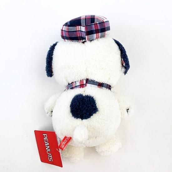 スヌーピー ブルーベリーチェック オラフ S ぬいぐるみ インテリア