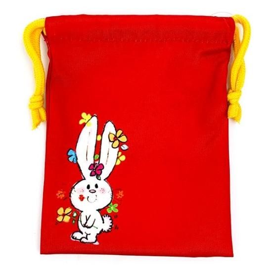 【人気商品】 水森亜土 亜土ちゃん レッド 花畑 昭和レトロシリーズ 巾着 のし・冠婚葬祭用品