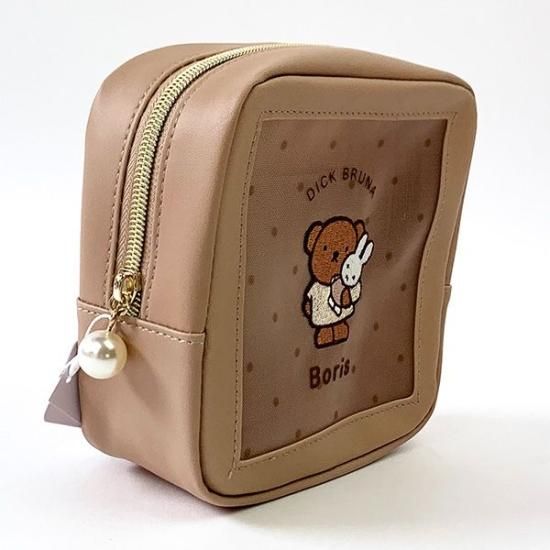 ミッフィー miffy ボックスポーチ ボリス BR ブラウン