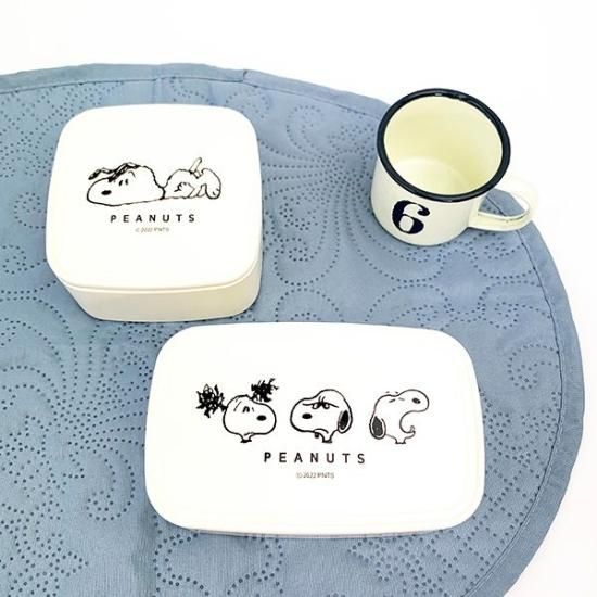 新品　スヌーピー　マグカップ、ランチボックス等　7点セット スヌーピー PEANUTS パックランチ S モノクロユニーク 弁当箱