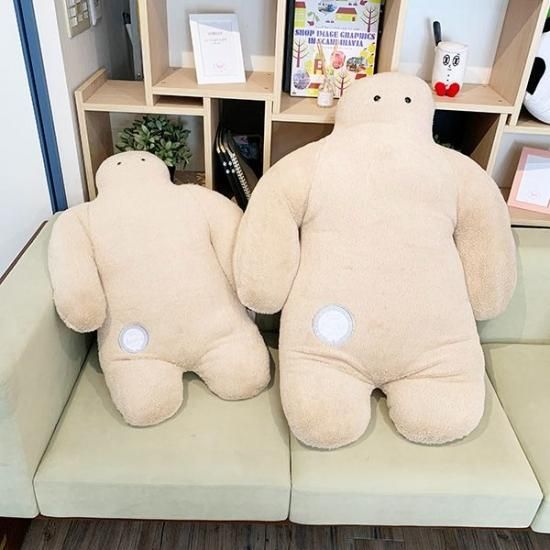 フニオ 抱きまくらBIG ベージュ ぬいぐるみ クッション リラックス 癒し