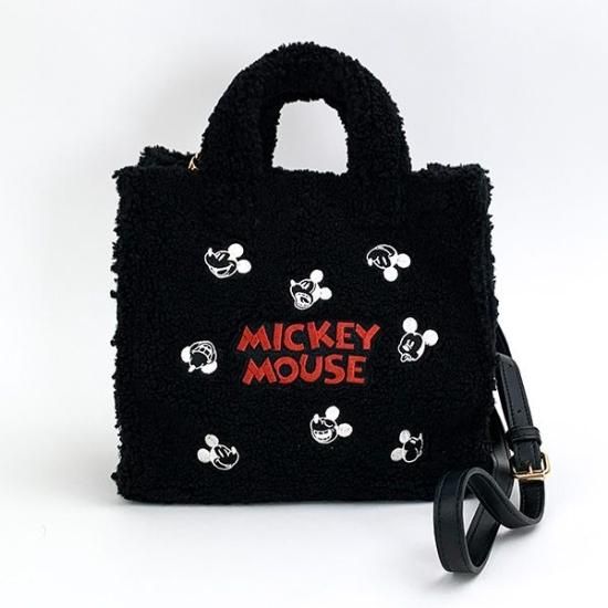 ミッキーマウス ディズニー フェイスボアショルダー BK ブラック