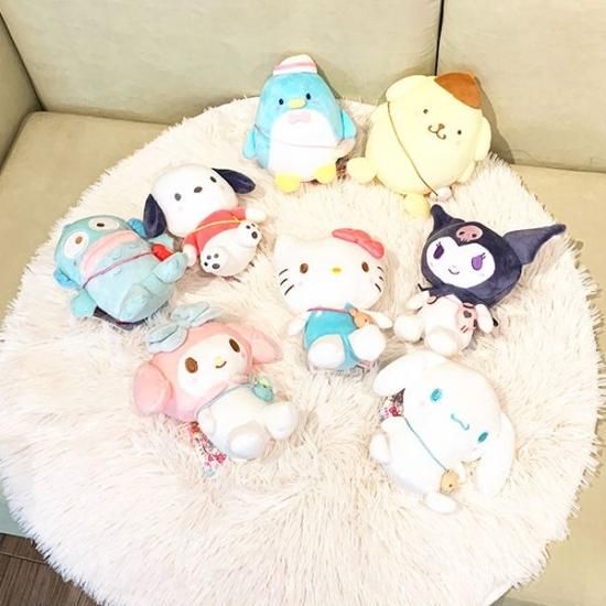 なつかしシリーズ お座りお手玉 マスコット　サンリオ　まとめ売り サンリオ ポムポムプリン なつかしシリーズ お座りぬいぐるみ