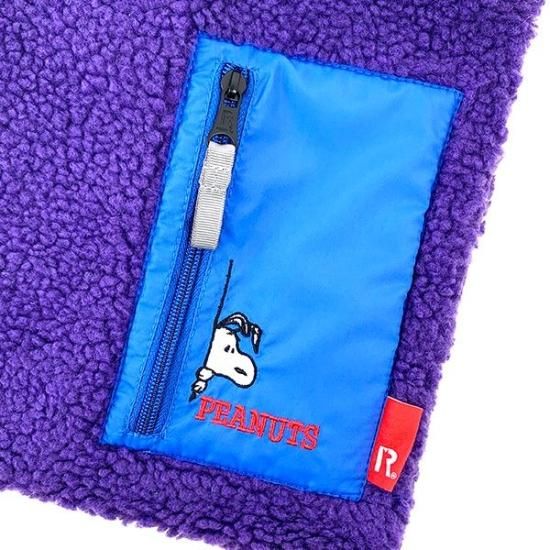 スヌーピー IP.サコッシュ.ボア. Peanuts-7V PURPLE バッグ