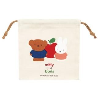 ミッフィー miffy 巾着袋ベージュmiffyandboris コップ袋 ベージュ  日本製
