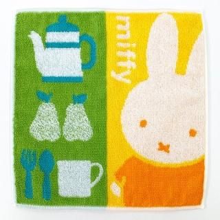 ミッフィー miffy ミニタオル カトラリー OR オレンジ ハンドタオル 25×25 日本製 西川