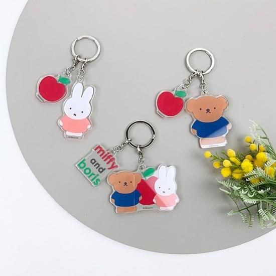 ミッフィー miffy アクリルキーホルダー miffy＆boris