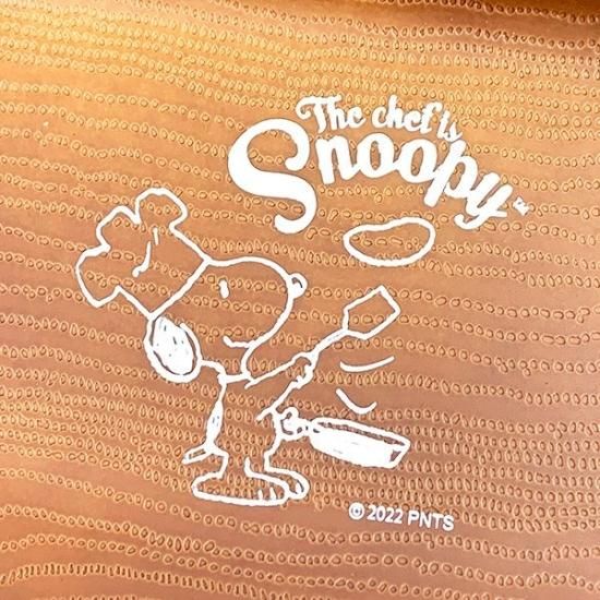 スヌーピー PEANUTS 木目調スクエアプレートL BR シェフスヌーピー