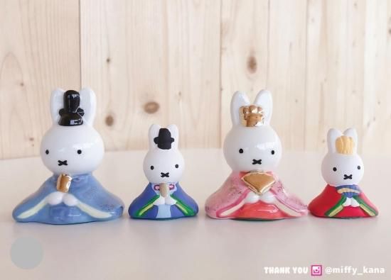 ミッフィー miffy 磁器五人飾り 雛人形 節句人形 吉徳