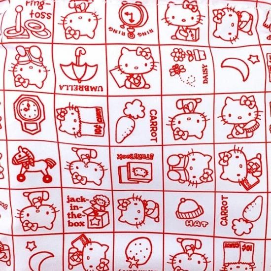 ハローキティ クラシック ボアフェイス巾着 ポーチ 小物入れ 学校 オフィス