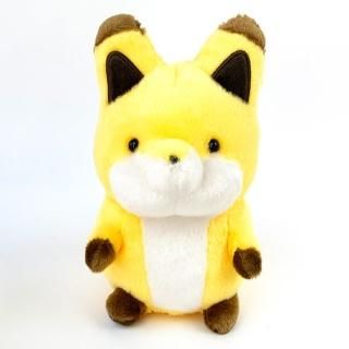 タヌキとキツネ キツネM ぬいぐるみ インテリア イエロー