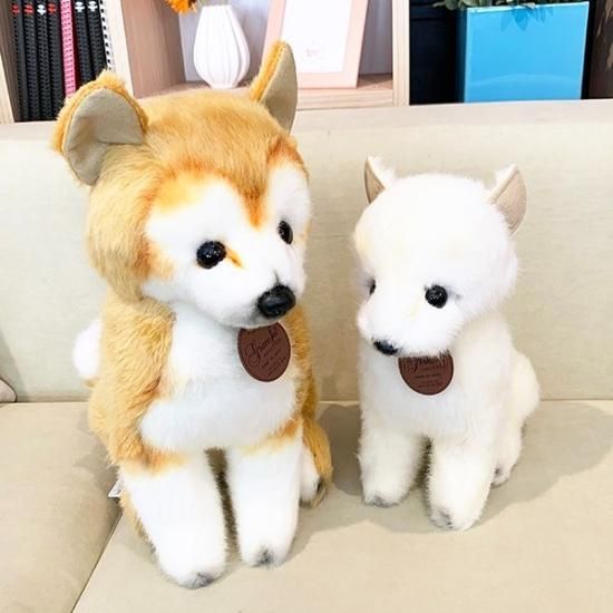 紀州犬 座り ぬいぐるみ 犬 グレイスフル インテリア用品
