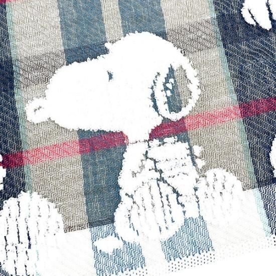 スヌーピー PEANUTS フェイスタオル ブルー 日本製（今治） 西川
