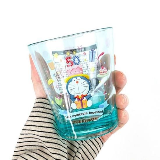 ドラえもんアクリルカップ ケーキ 50TH コップ ブルー