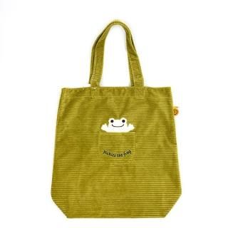 かえるのピクルス コーデュロイ スクエアトート トートバッグ かばん
