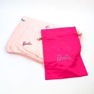 Barbie 巾着付き ブランケット PK バービー インテリア リラックス