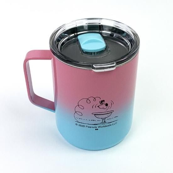 スヌーピー ステンレスマグ（L) マグカップ 450ml ピンク×ブルー