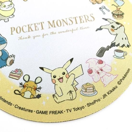 ポケモン マウスパッド デスク 円形 ピカチュウ