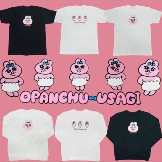 おぱんちゅうさぎ Tシャツ カオ ホワイト L