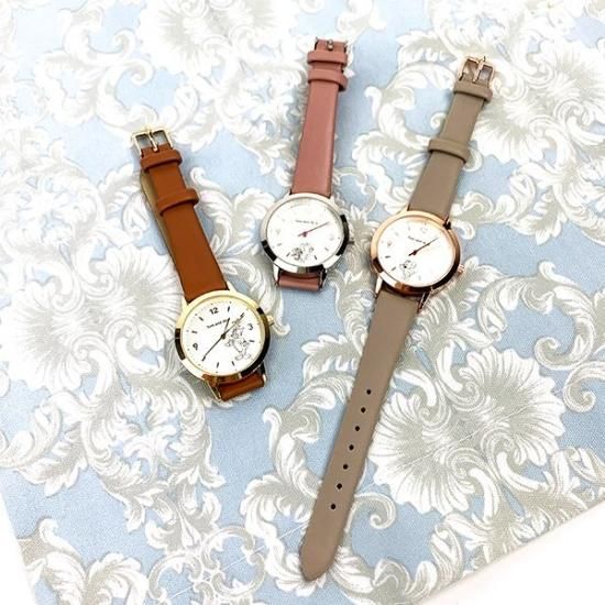 トムとジェリー レザーモデル 腕時計 ブラウン日本製