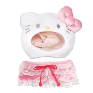 ハローキティ 王冠 マント グレー＆ピンク ぬいぐるみ2点セット