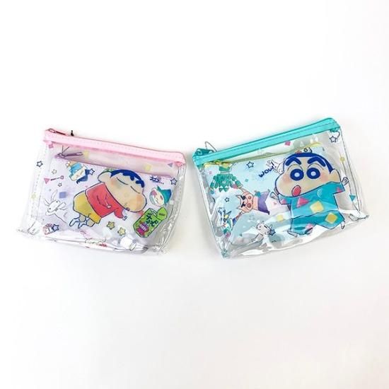 クレヨンしんちゃんポーチセット おやすみ／パープル 小物入れ