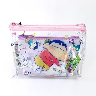 クレヨンしんちゃんポーチセット おやすみ／パープル 小物入れ パープル