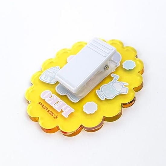 ペコちゃん 不二家 アクリルクリップ レトロペコ 文房具 日本製