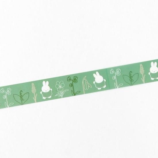 ミッフィー miffy クリアマスキングテープ（garden） GREEN FLASH