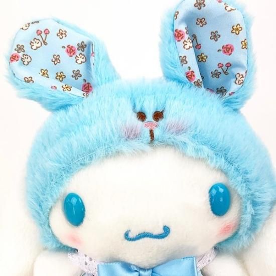サンリオ シナモンロール ぬいぐるみ フラワーバニー S インテリア 水色
