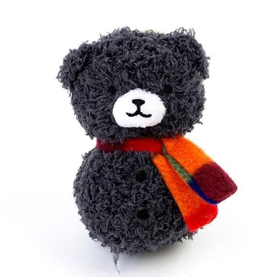 アメリカ製ハンドメイド 雪だるま ぬいぐるみ 小さなクマ付き