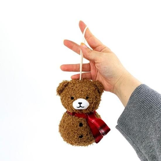 アメリカ製ハンドメイド 雪だるま ぬいぐるみ 小さなクマ付き