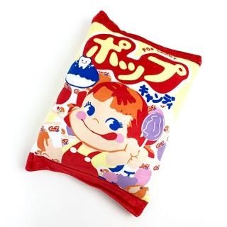 店内セール開催中!10％オフ対象商品! ペコちゃん クッション もちもちポップ インテリア ぺこ イエロー