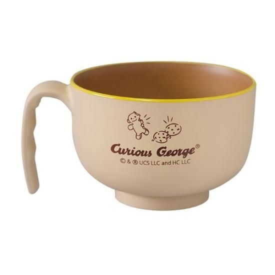 レディ・ジョージィ☆お茶碗 おさるのジョージ 塗手付汁わん 食器 ランチ キッチン アイボリー