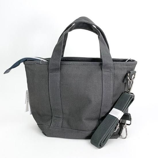 ミッキー ミニー ナチュラル ミニトート グレー M 帆布 バッグ