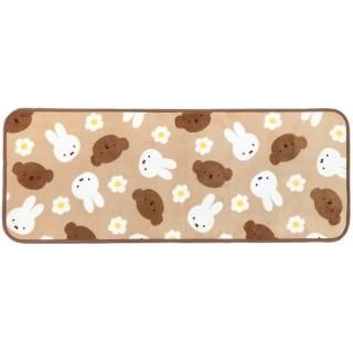 ミッフィー miffy ロングマット （ミッフィー＆ボリス＆お花） キッチン ベージュ
