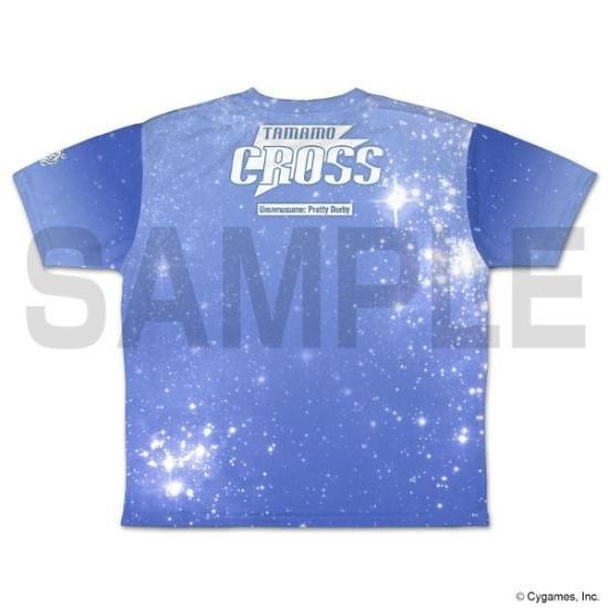 ウマ娘 タマモクロス 両面フルグラフィック Tシャツ ブルー Mサイズ